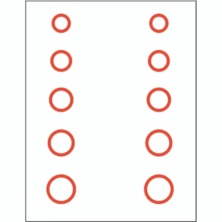 Gunstar Mini Circles Target Reticle Set