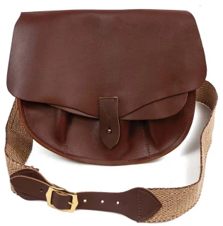 Deluxe Brown Leather Shooting Possibles Bag